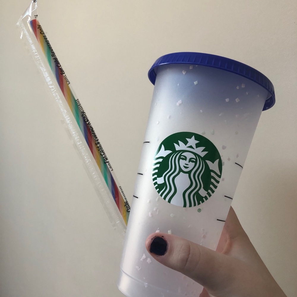 Starbucks confetti color changing cup